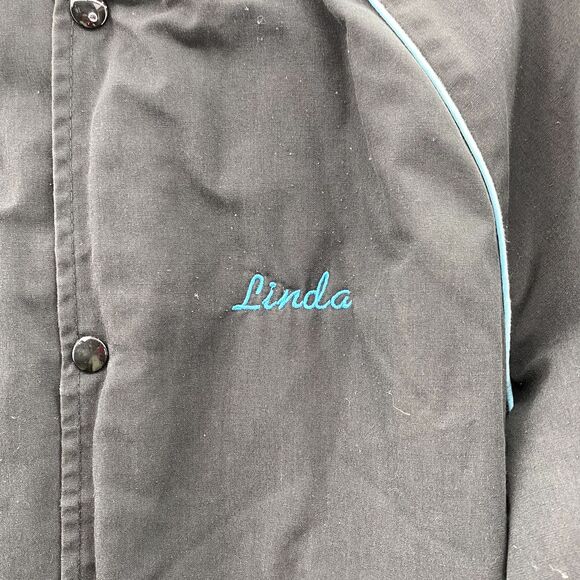 Vintage West Ark Bomber Jacket Medium Black Aztec Southwestern Varsity USA Made - Picture 4 of 15